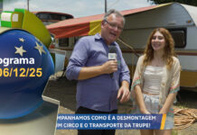 Acompanhamos a desmontagem e transporte do circo