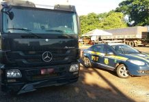 PRF encontra caminhão roubado às margens da BR-230