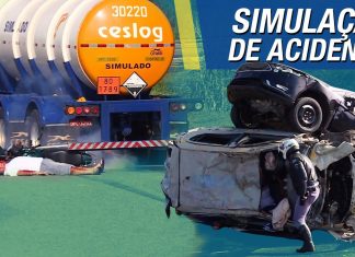 Exercício de simulação de acidente com produtos perigosos